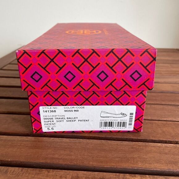 Tory Burch Minnie Ballet Travel Leather Flats Moss Women Size 5.5(141368)$228 - Picture 15 of 15